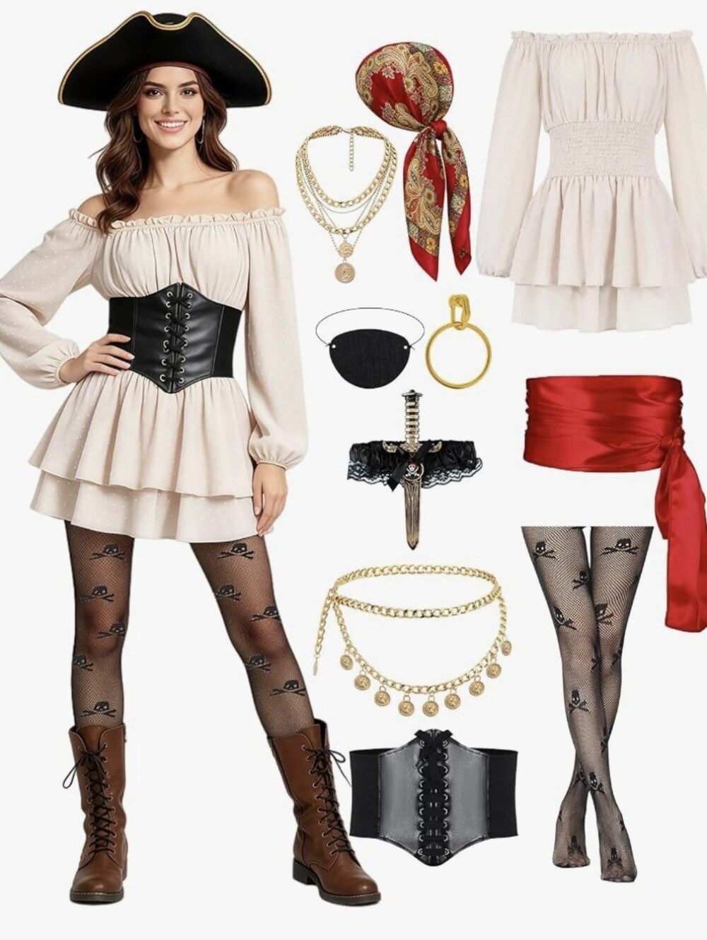 NIB Womens Pirate Halloween Costume - XXL